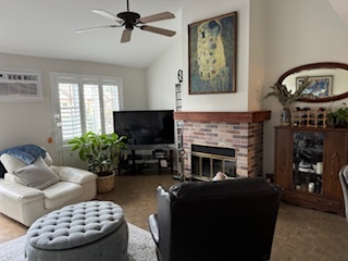 Living Room Fireplace - 8167 Rue Nicolet