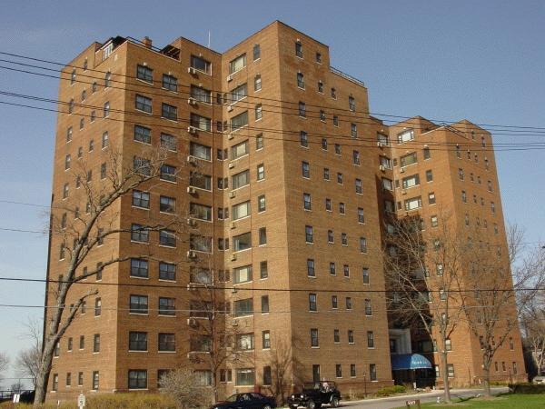 View to the northeast from Edgewater Drive - Edgewater Towers Condominiums