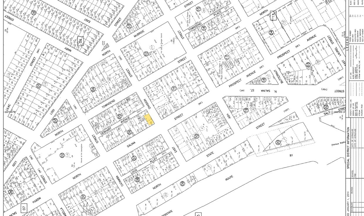 Mapa de la plataforma - 701 N Salina St