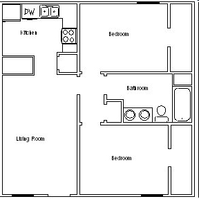 2BR/1BA - Copperwood Apartments