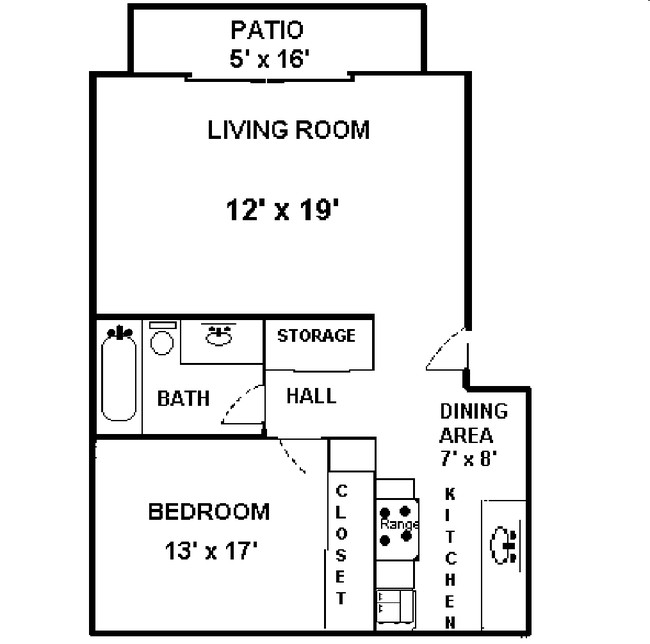 1HAB/1BA - Blossom Hill Garden Apartments