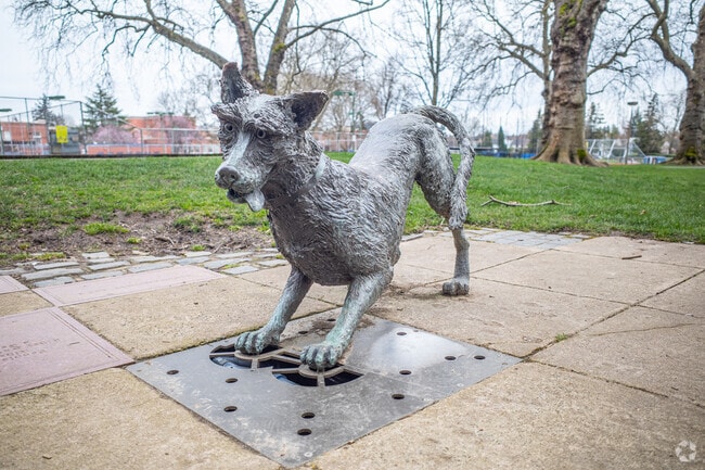 The most unique dog of the park is the sculpture garden that’s inspired by Beverly Cleary.
