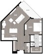 One Bedroom 827 Sq Ft (E)