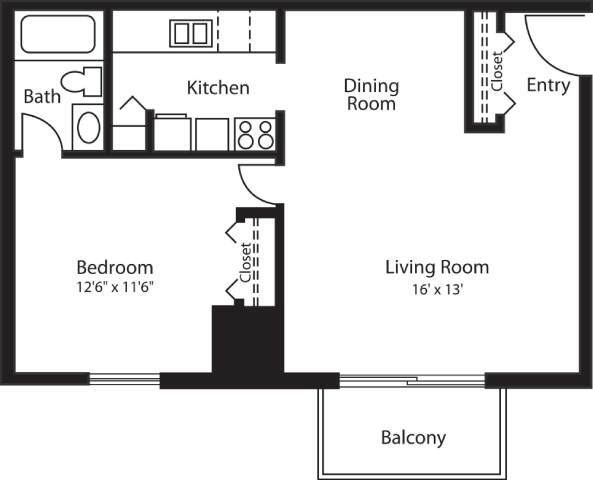 Hummingbird Pointe & The Gardens – The Gardens 1 Bedrooms