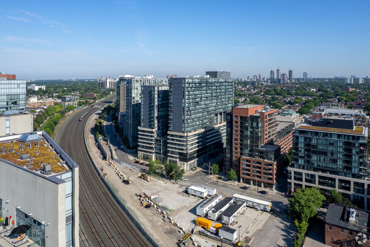 Aerial Photo - Edge on Triangle Park
