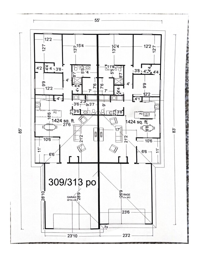 layout - 309 Post Oak Dr