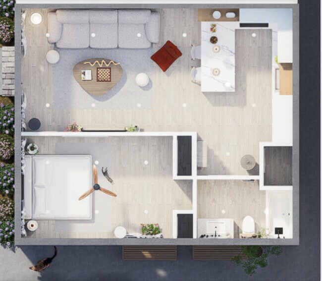 Disposición de la unidad - 3509 S Bronson Ave