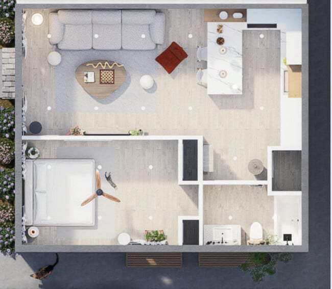 Unit Layout - 3509 S Bronson Ave
