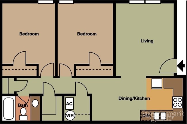 2BR/1BA - The Park At Richards Road