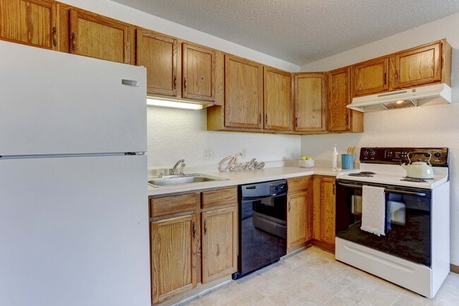 3 bedroom 1 bath kitchen view - College Station Apartments