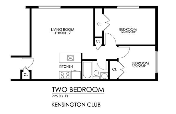 Kensington Club Apartments – 2 Bedroom