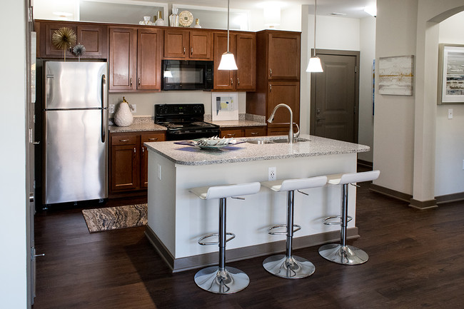 Spacious Kitchen with Island - Austin Park Apartments