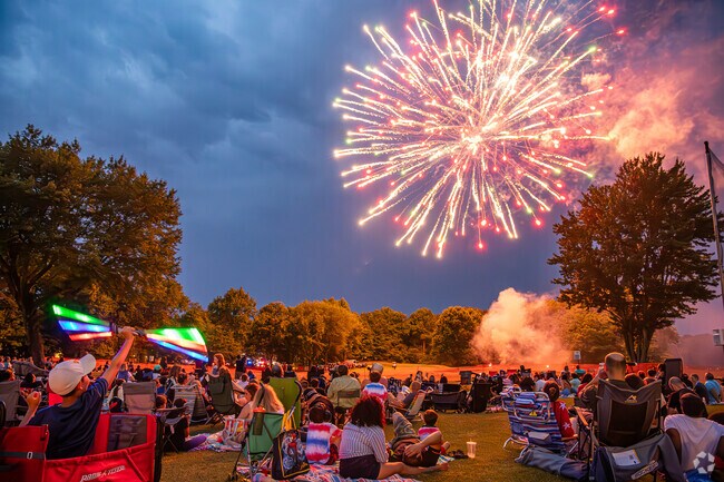 Residents gather at events, like Fourth of July celebrations.