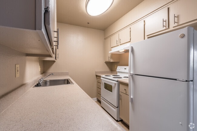2BR, 1BA - 875SF - Kitchen - The Meridian