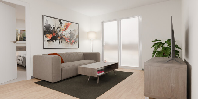 Living Room - Riverwest Apartments