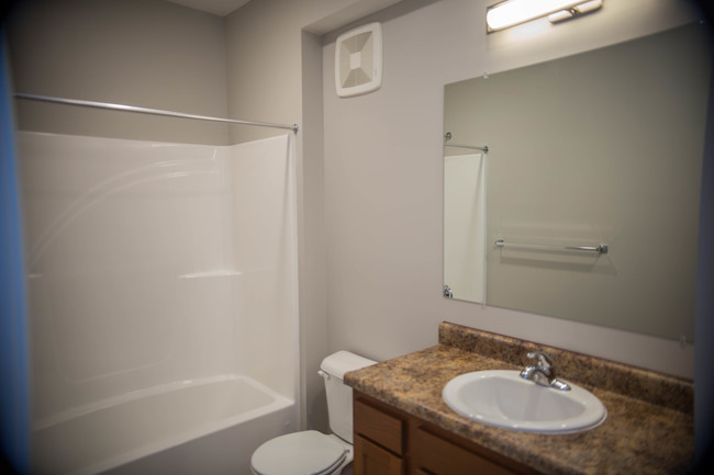 Full Bathroom with Linen Closet - Sunstone at Arlington Woods