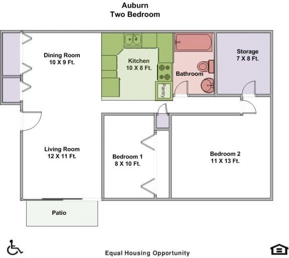 Two Bedroom - Appleridge Apartments