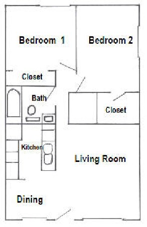 2 habitaciones/1 baño - Greentree Gardens