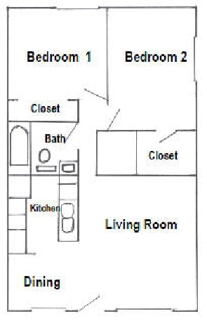 2BR/1BA - Greentree Gardens