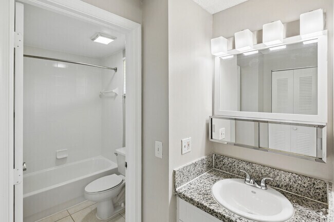 2BR, 2BA - 1180SF - Main Bathroom - The Emerson