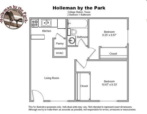2HAB/1BA - Holleman by the Park