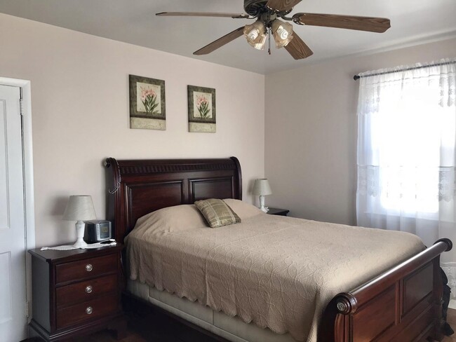 Main bedroom. Queen bed is pictured in this photo. One closet and a lot of space for a bedroom set. - 65 Tower Pl