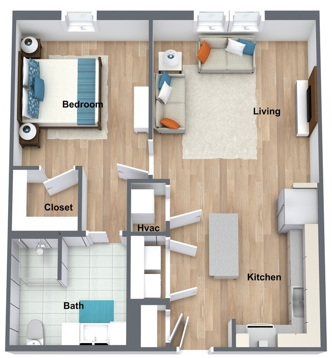 Southwick Commons - 3D - Unit A1 - Southwick Commons