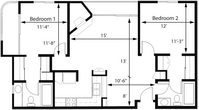 2BR 2BA - FLOOR PLAN G - 1441 MIDVALE