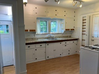 New Bosch Refrigerator, gas stove, spice cupboard, new counter top & sink - 221 Houston Pl