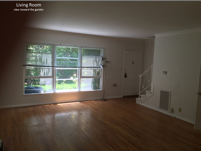 Living Room and Garden View - 144 S Roxbury Dr