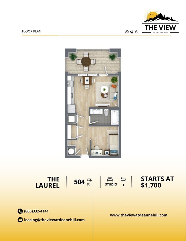 Plano de planta - The View at Deane Hill