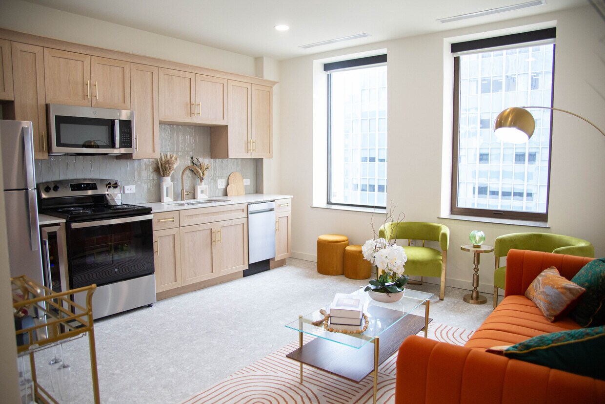 Sala de estar y cocina - The Harlow