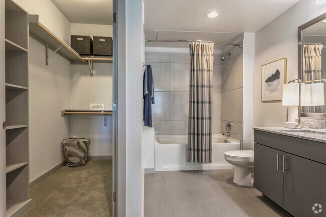 1BR, 1BA - 702 SF A2 - Bathroom/Closet - Lux on Main