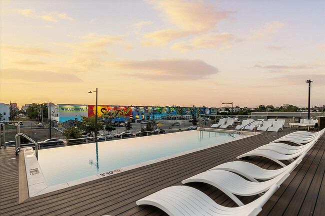 Sunset Over Rooftop Pool - The Luxe in Fishtown West