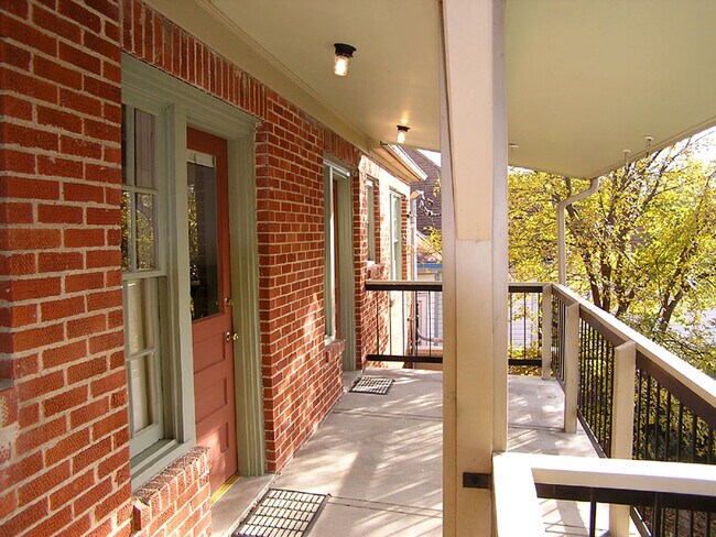 Back porch with room for a bistro set or herb garden. - 835 N Bishop Ave