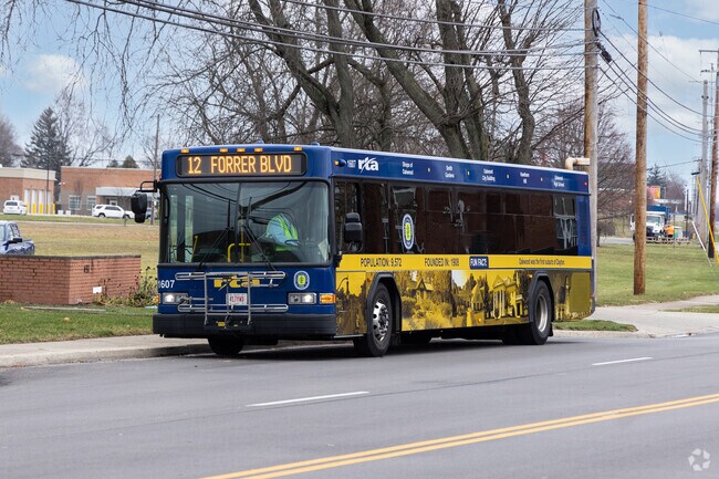 RTA buses can take Trotwood residents to a wide variety of destinations, including the Shops of Oakwood.