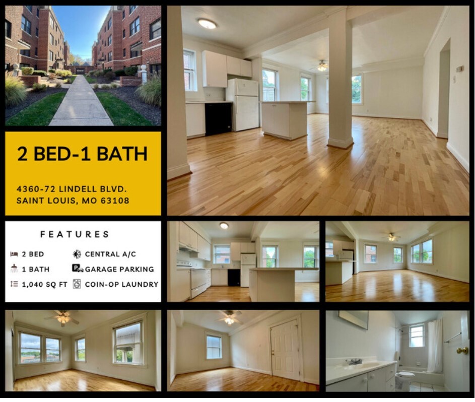 4360-72 Lindell Blvd. 2 Bed-1 Bath - 4417 Forest Park Ave