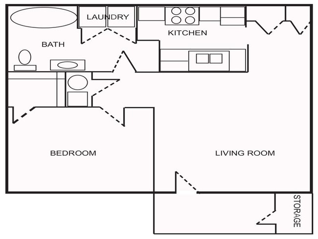 Plano de planta - Hamilton Pointe Apartments