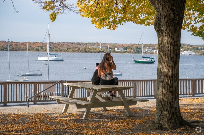 Downtown Fall River is a place to relax and enjoy watching the sail boats.