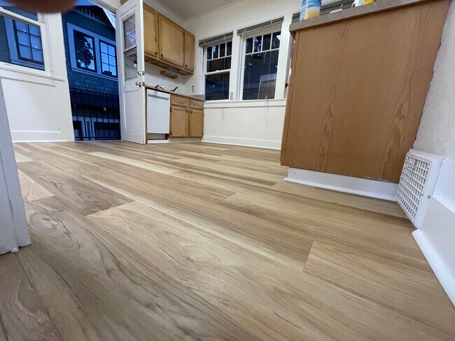 New Kitchen Wood Floor - 2204 G St Townhome