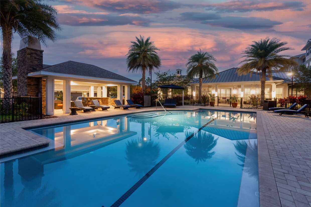 Pool at Dusk - Album Monterey Pointe 55+ Active Adult Apa...