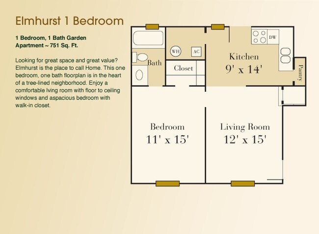 1HAB / 1BA - Elmhurst at Sedgefield