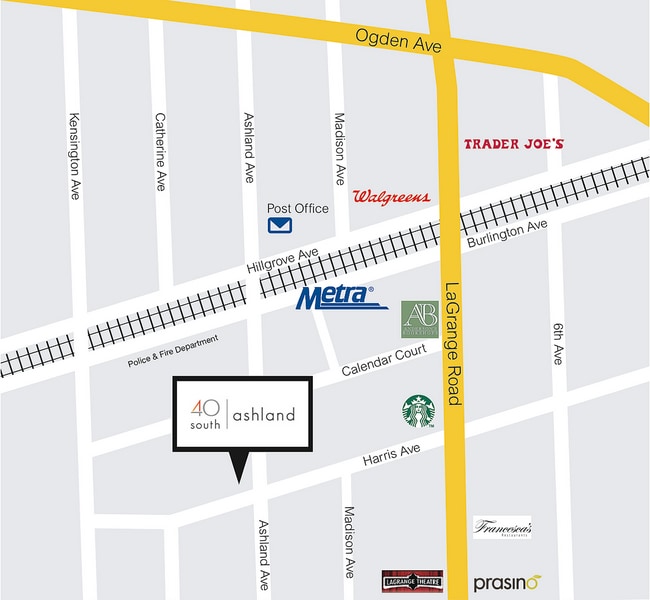 Site Location - 40 S Ashland Ave