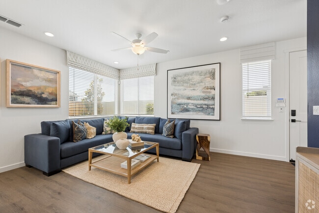 Plan 2 Alt 3BR, 2.5BA - 1,586SF - Living Room - Echo Paired Homes
