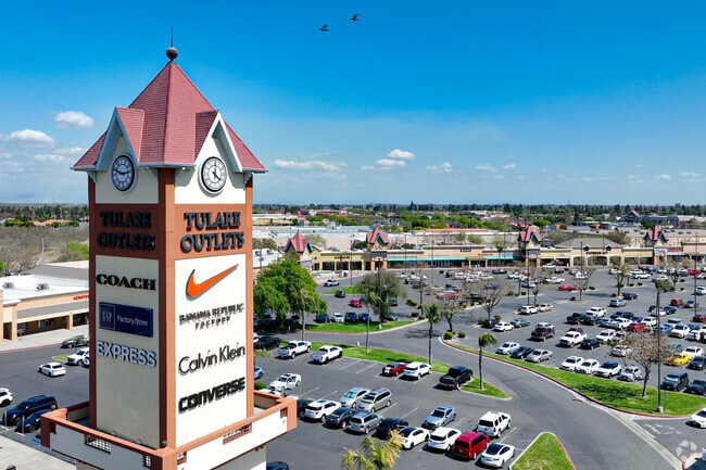 There's an abundance of name-brand stores in the Outlet Mall for local Tulare shoppers.