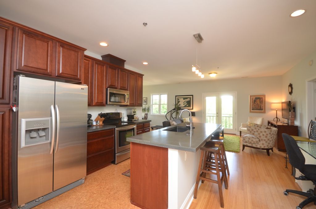 kitchen, concrete countertops - 400 N Skyloft Dr