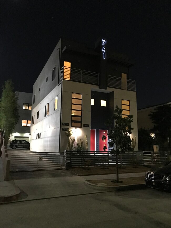 Nighttime Facade - 741 Wilcox Ave