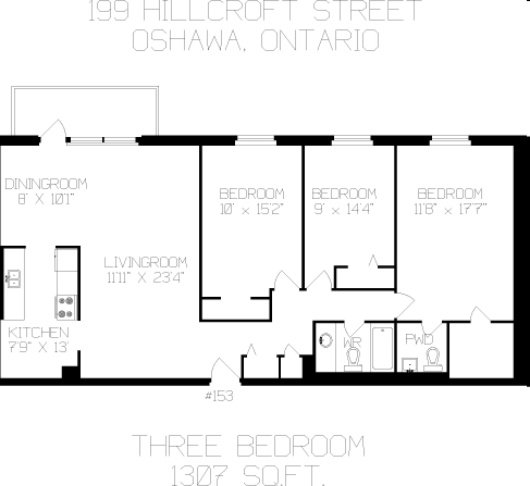 3BR/1.5BA - Park Place Apartments