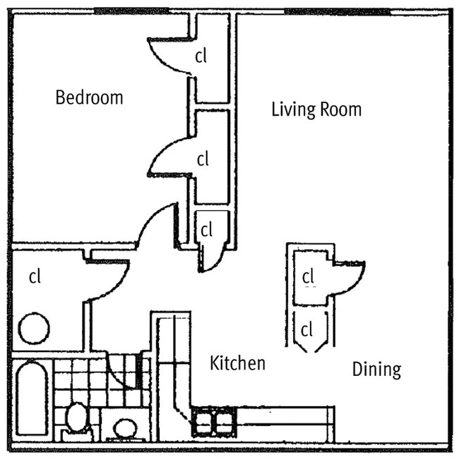 1BR/1BA - Country View Apartments