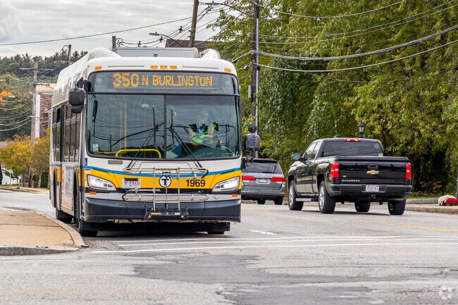 Burlington's public transportation is served by the MBTA with buses and nearby commuter rail.